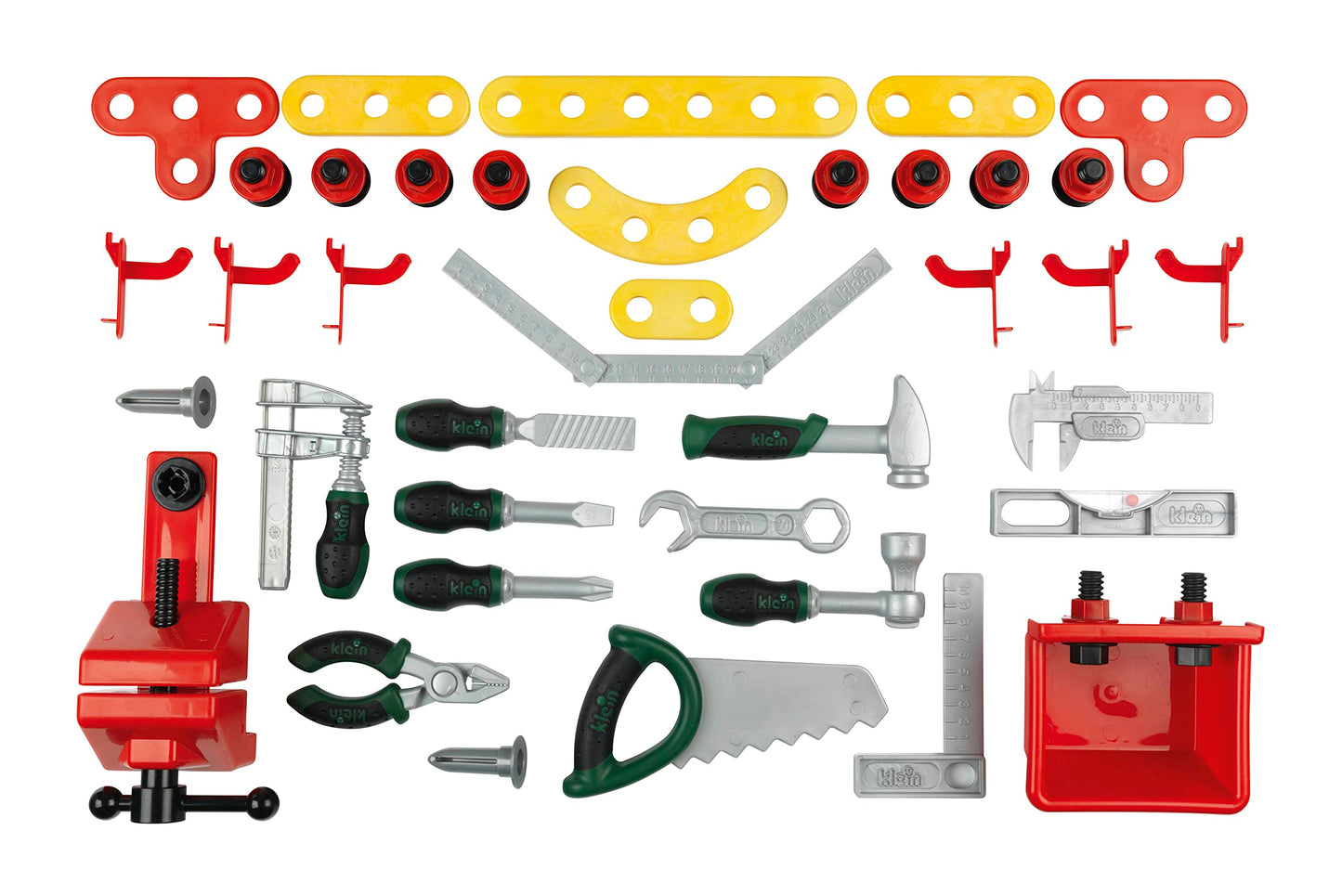 Theo Klein 8580 Bosch Work-Station | 44-teilig | Werkbank inkl. Arbeitssplatte mit Lernfunktion | Maße: 61 cm x 44,5 cm x 101 cm | Spielzeug für Kinder ab 3 Jahren